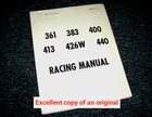 Mopar Racing Barracuda Charger Coronet Dart Monaco Gtx Savoy Satellite Super Bee For. Price: $35.00.