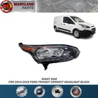 2014-2018 Ford Transit Connect Right Headlight Assembly Black Passenger Side New. Price: $152.79.