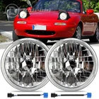 7" Led Original Glass Headlights Reinforced Reflector 1990-1997 Mazda Miata New. Price: $30.99.