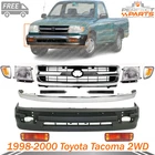 New Front Grille & Bumper Chrome Headlight Kit For 1998-2000 Toyota Tacoma 2WD. Price: $510.00.