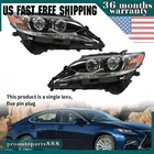 Left+right Headlight For 2016 2017 2018 Lexus ES350 ES300H Halogen Led Drl Black New. Price: $243.52.