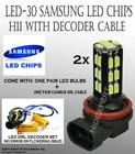 H11 Samsung Led 30 Smd Super White 6000K Fog Light Replace Halogen Bulbs X678 New. Price: $9.99.