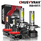 H4 +H11 Super White 6500K Led Headlight High Low Beam Fog Bulbs Combo Kit New. Price: $29.99.