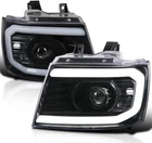 Jet Black Drl Led Strip Projector Headlights Compatible With 2007-2014 Chevy Ava New. Price: $455.99.