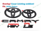Overlay Matte Black Front Rear Toyota Logo Camry Hev Emblem LETTER2025+ New. Price: $57.82.
