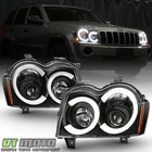 For 2005-2007 Jeep Grand Cherokee Black Led Tube Projector Headlights Headlamps New. Price: $245.99.