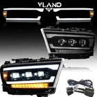 Clear Vland Full Led Tri Projector Headlights For 2019-2023 Ram 1500 Sequential New. Price: $579.99.