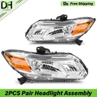 PAIR/2PCS Chrome Amber Headlight Assembly For Honda Civic Sedan 4-DOOR 2012-2015 New. Price: $99.99.