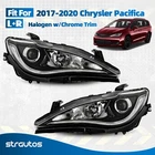 For 2017-2020 Chrysler Pacifica Halogen Headlight Chrome Bezel Left+right Pair New. Price: $244.99.