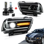 Vland Headlights Fit 2011-2014 2012 Dodge Charger Sequential Lamps+led Bulbs New. Price: $354.98.