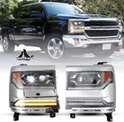 Led Headlights Sequential Signal For 2016-2018 Chevy Silverado 1500 Left+right New. Price: $437.16.