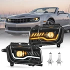 Headlights For 2010-2013 Chevy Camaro Dual-color Drl Led Tube Black Projector New. Price: $269.99.