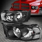 For 02-05 Dodge Ram 1500 2500 3500 Black Housing Clear Corner Headlight Lamps New. Price: $67.34.