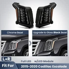Full Led Headlight For 2015-2020 Cadillac Escalade All Black Left+right Pair New. Price: $379.99.