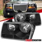 Fit 2005-2010 Chrysler 300 Black Halogen Headlights Headlamps Left+right 05-10 New. Price: $73.99.