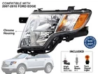 Chrome Head Lamp 2007 2008 2009 2010 Ford Edge Driver Left Side 7T4Z13008B New. Price: $99.88.