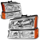 For 2003-2006 Chevy Silverado Chrome Housing Amber Corner Headlight Bumper Lamps New. Price: $74.99.