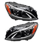 New Headlight Pair Compatible With Mercedes-benz C63 Amg Coupe Hid Bulb 2017-18. Price: $2292.78.