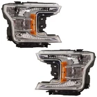 Left And Right Headlights Ford F-150 2018-2020 Halogen W/ Bulbs Chrome Bezel New. Price: $264.39.
