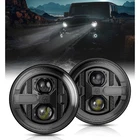 For Jeep Wrangler Jk 18 7" Round Black Halo Projector Led Headlights New. Price: $177.05.