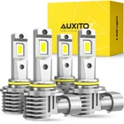 Auxito Combo 4 9005 + 9006 Led Headlight Kit Bulbs High Low Beam White 120000LM New. Price: $44.64.