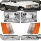 Corner Parking Head Lights Pair Combo Set Fits 93-96 Jeep Grand Cherokee New. Price: $76.36.