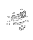 Genuine Mopar Headlamp Right 68275944AK New. Price: $888.06.