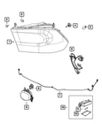 Genuine Mopar Headlamp Park And Turn Right 68276120AB New. Price: $518.44.