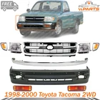 Front Bumper + Grille Valance & Headlight Kit For 1998-2000 Toyota Tacoma 2WD New. Price: $430.00.