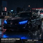 Pair Animation Rgb Led Headlights For 2016-2021 Honda Civic/sedan/hatchback/type New. Price: $499.00.
