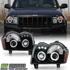 Blk 2005-2007 Jeep Grand Cherokee Led Dual Halo Projector Headlights Left+right New. Price: $158.99.