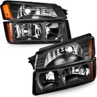 Headlights Assembly For 2002-2006 Chevy Avalanche Black Housing Headlamps New. Price: $71.88.