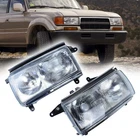 For Toyota Land Cruiser 91-97 FJ80 LC80 Headlamp Pair Crystal Clear 81150-60214 New. Price: $128.34.