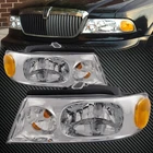 Headlights Chrome Pair Halogen Fits 98-02 Lincoln Navigator / Blackwood New. Price: $151.61.