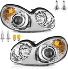Chrome Housing Clear Reflector W/bulbs Headlights For 2002-2005 Hyundai Sonata New. Price: $136.99.