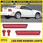 Oe-spec Red Rear Side Marker Lights Reflectors 99 01 02 03 04 Ford Mustang New. Price: $19.94.