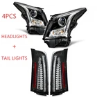 4PCS Halogen Headlights+ Led Tail Black For 2013-2018 Cadillac Ats Sedan New. Price: $297.99.