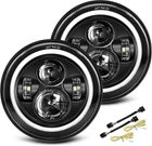 Uni-shine Black 2PCS 7 Inch Led Headlight Round Dot Approved H6024 New. Price: $94.98.