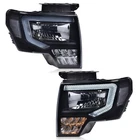 Fit 09-14 Ford F-150 Headlights Black/smoke Led Drl Lamps Replacement New. Price: $139.99.