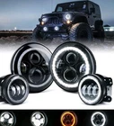 Xprite 7" Black Led Headlights W/ Halo Drl For 1997-2018 Jeep HL-90W-G2-W New. Price: $131.75.