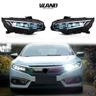 Vland Led Projector Headlights For Honda Civic 2016-2021 Front Lamps W/animation New. Price: $360.79.
