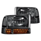 Ford Excursion 00-04 Black Euro Headlights Led Turn Signal/parking New. Price: $222.62.