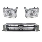 Grille Assembly + Headlight Set Halogen For 2002-2004 Nissan Pathfinder New. Price: $206.44.