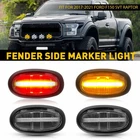 Front Amber+rear Red Led Side Marker Lights Clear 17-UP Ford F150 Svt Raptor New. Price: $23.74.