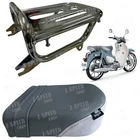 Honda C125 Rear Carrier Rack + Gray Seat Pad Super Cub Upgrade 2019-2024 New. Price: $293.55.