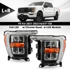 2021-2023 Ford F-150 Headlight Chrome W/o Afs W/led Module Left+right New. Price: $479.99.