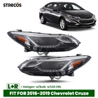Halogen Headlights For 2016-2019 Chevy Cruze W/ Led Drl Projector Left + Right New. Price: $179.99.