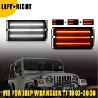 For Jeep Wrangler Tj 1997-2006 Smoke Led Bumper Signal Front Side Marker Lights New. Price: $35.99.