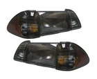 1987-1993 Mustang Smoked W/ Parking & Amber Side Markers 6-PIECE Headlights Set New. Price: $169.50.