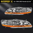 Kac For 1998-2002 Honda Accord Chrom Headlight Assembly Clear/amber Corner Pair New. Price: $71.99.